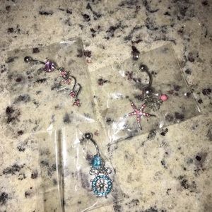 3 Piece belly ring Set